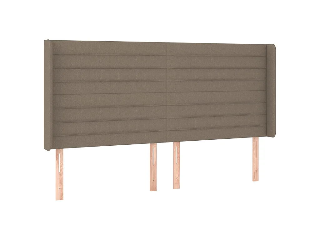 Cabecero con LED de tela gris taupe 203x16x118/128 cm ES48295