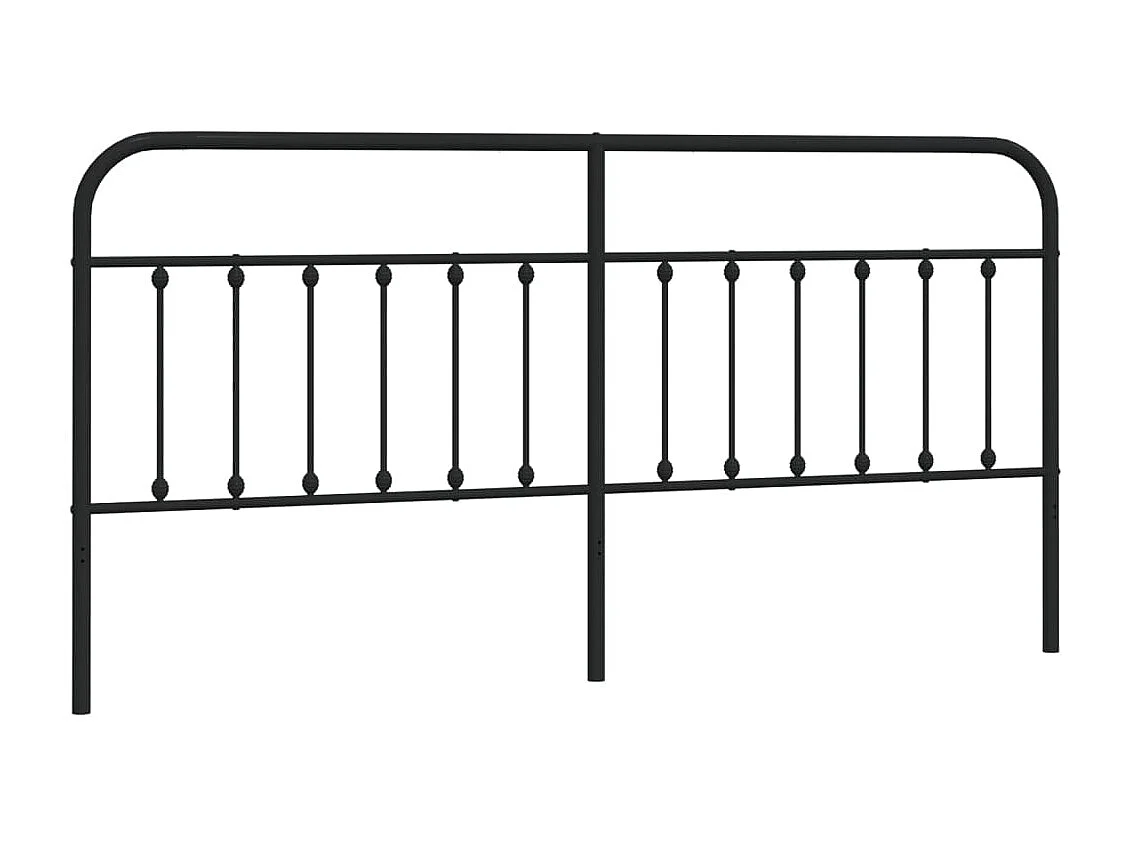 Cabeceira de cama 193 cm metal preto PT807252