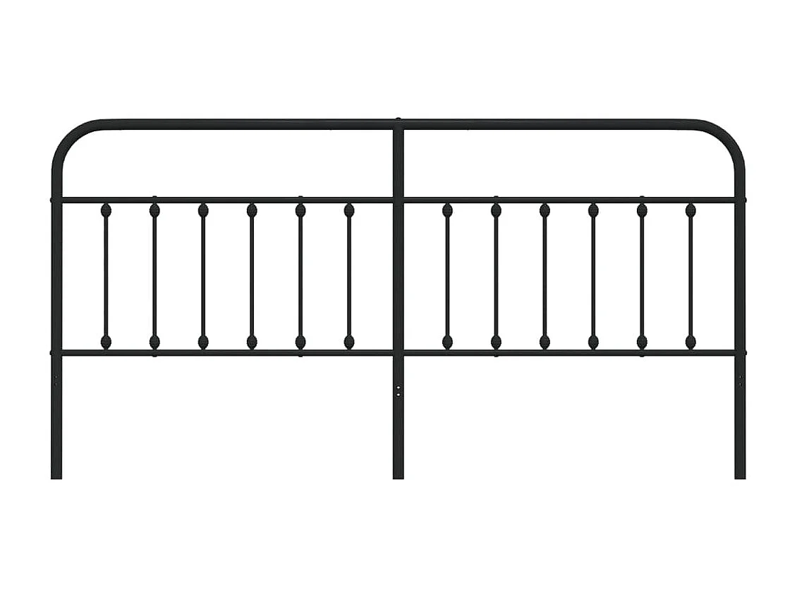 Tête de lit métal noir 193 cm POI53005 BonneVie Meuble