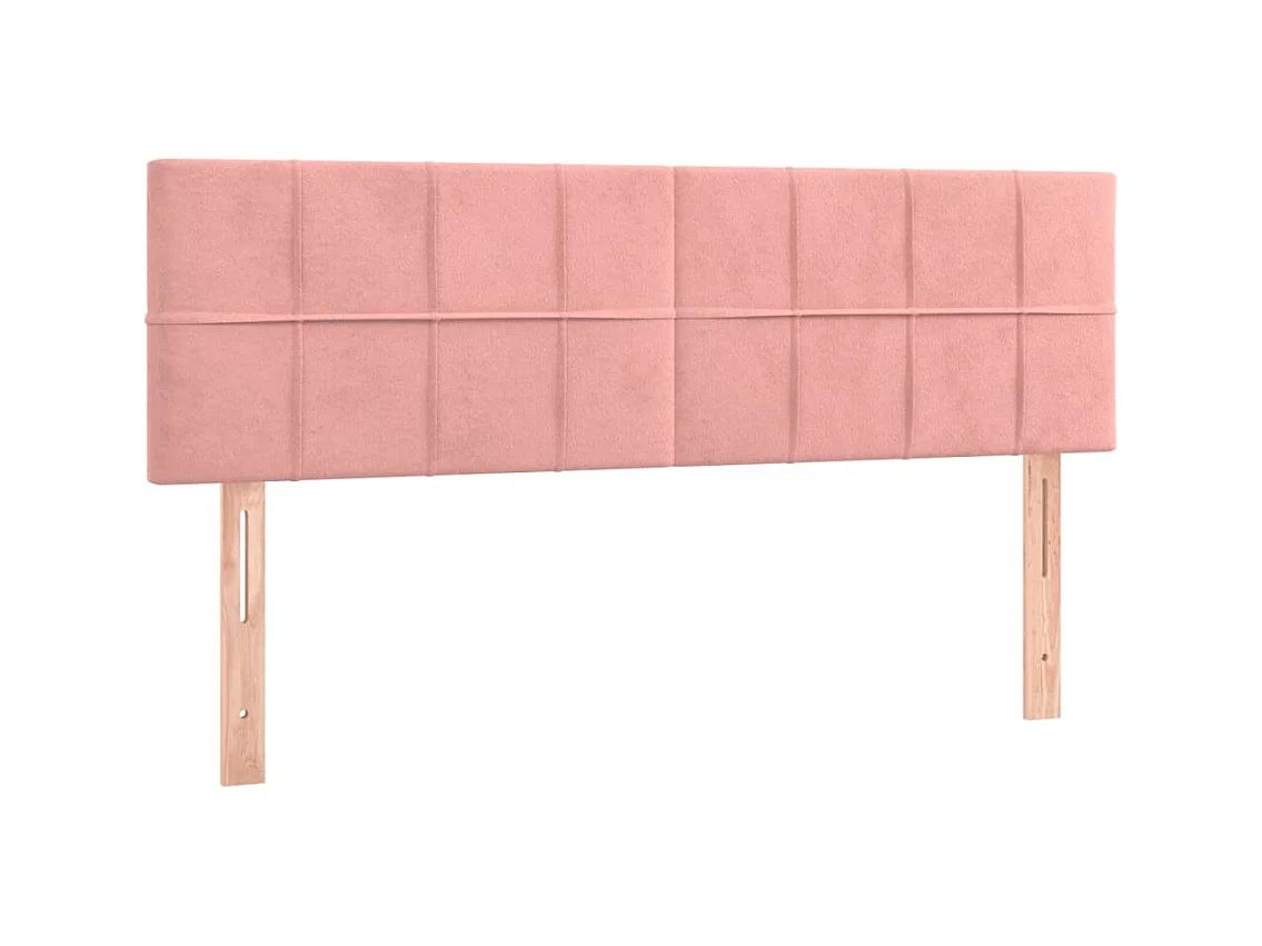 Têtes de lit 2 pcs Rose 72x5x78/88 cm Velours POI53832 BonneVie Meuble