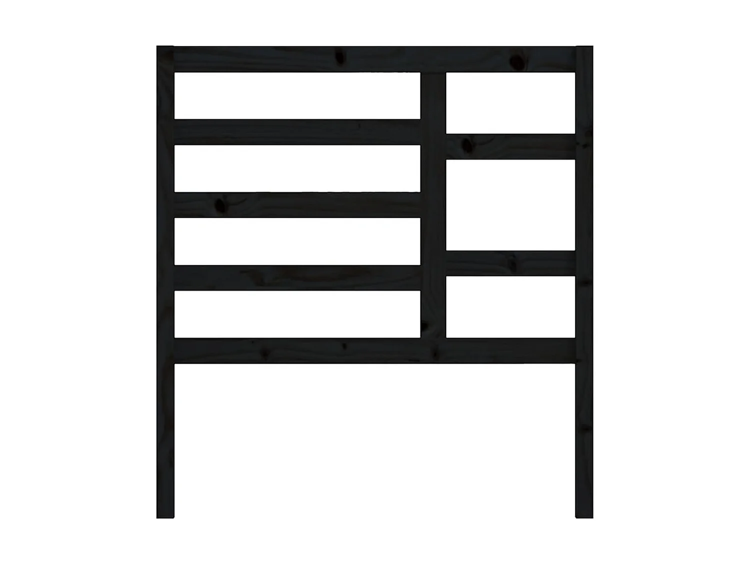 Tête de lit Noir 96x4x104 cm Bois massif de pin POI87837 BonneVie Meuble