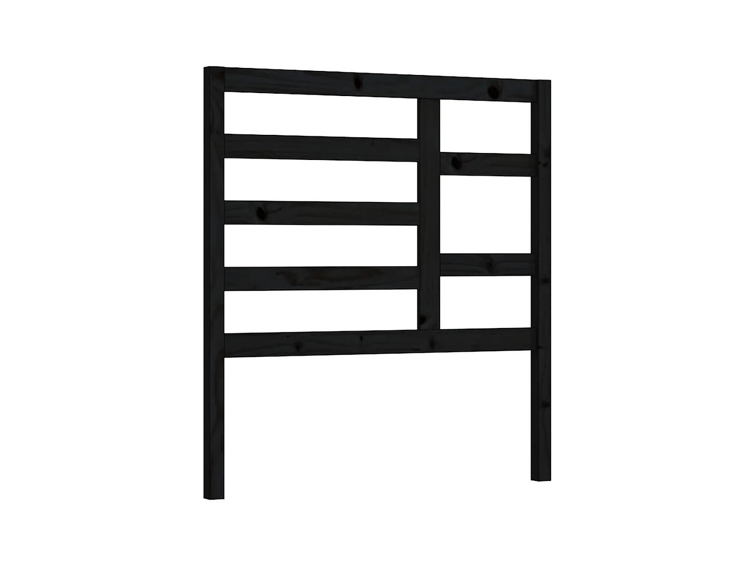 Tête de lit Noir 96x4x104 cm Bois massif de pin POI87837 BonneVie Meuble