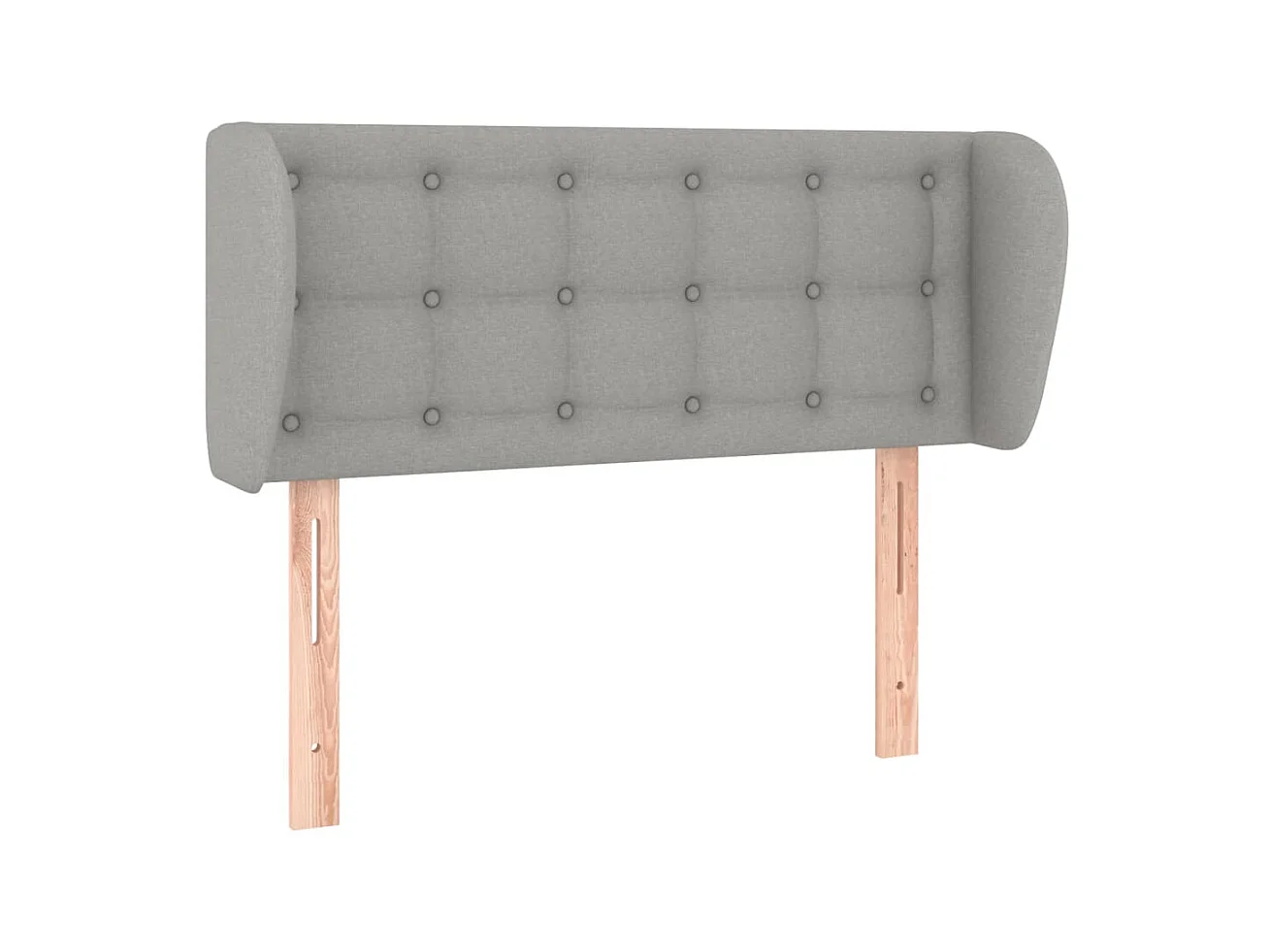 Testiera | Testata del letto ad Orecchio Grigio Chiaro 83x23x78/88 cm in Tessuto