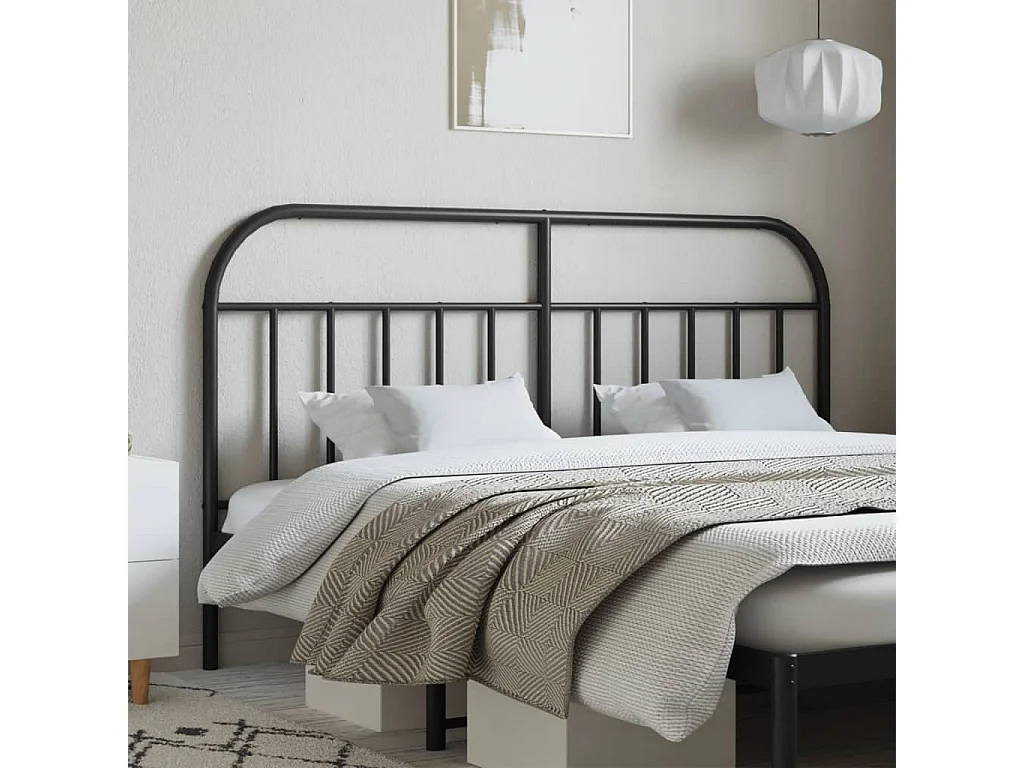 Cabeceira de cama 180 cm metal preto PT718401