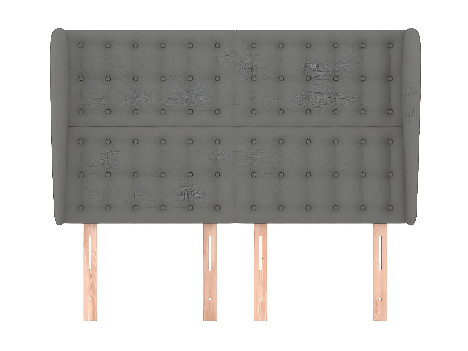 Tête de lit avec oreilles Gris foncé 147x23x118,128 cm Tissu LKC56691 BonneVie Meuble