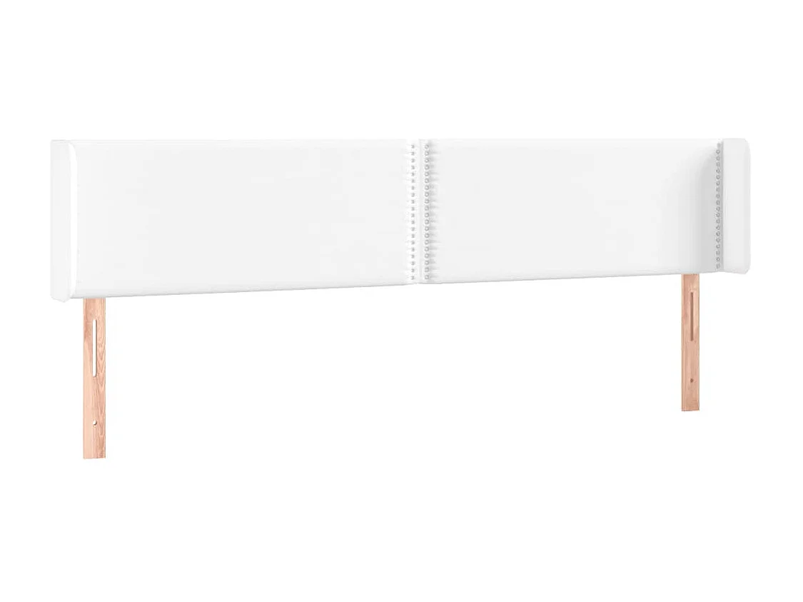 Hoofdbord met randen 163x16x78/88 cm kunstleer wit NL149277