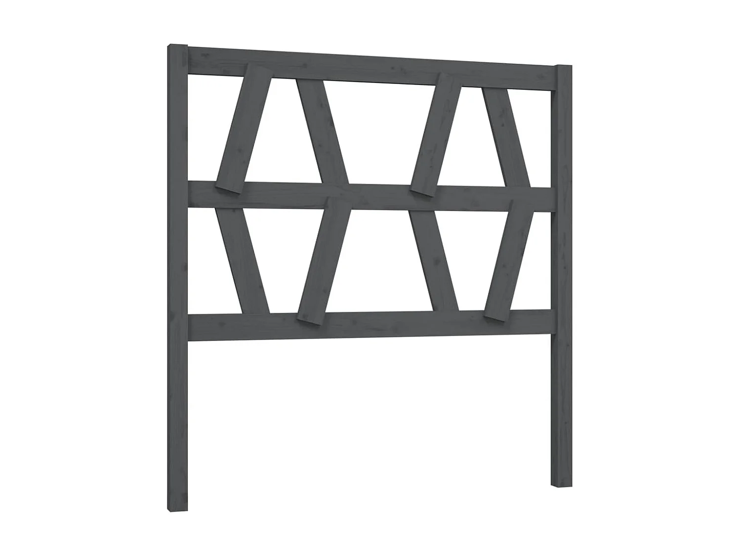 Cabeceira de cama 96x4x100 cm pinho maciço cinzento PT652270