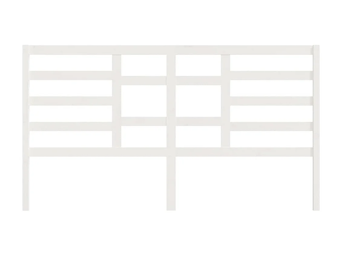 Tête de lit Blanc 206x4x104 cm Bois massif de pin POI37813 BonneVie Meuble