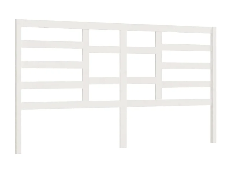 Cabeceira de cama 206x4x104 cm pinho maciço branco PT479700