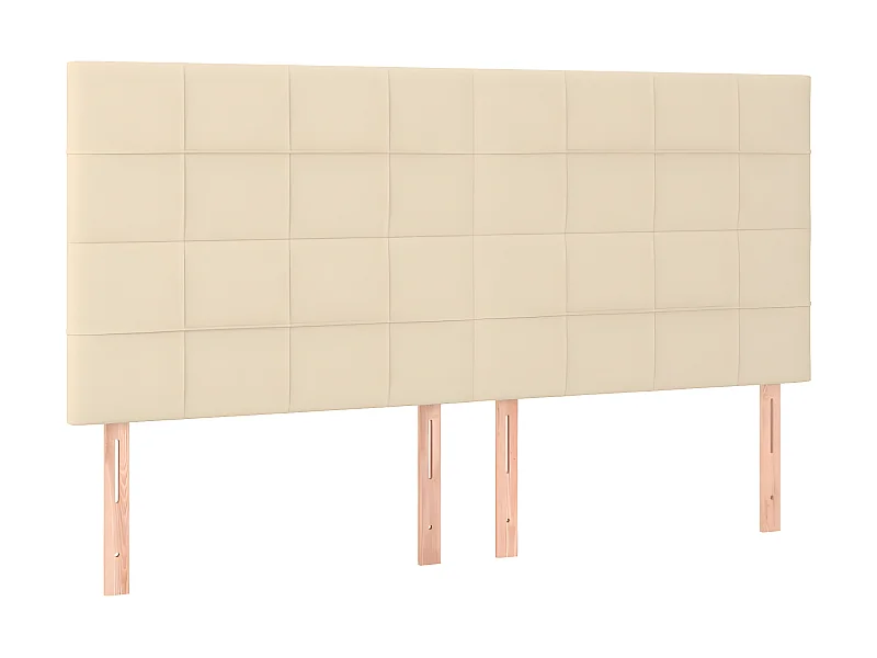 Kopfteil,Bettkopfteile 4 Stk. Creme 80x5x78/88 cm Stoff -gkd226399