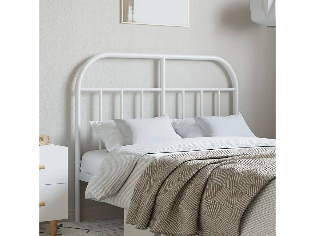 Cabeceira de cama 120 cm metal branco PT940648