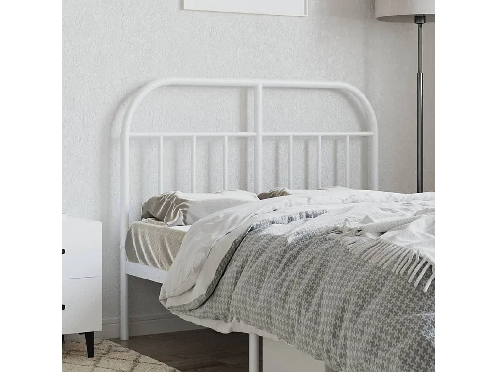 Cabeceira de cama 120 cm metal branco PT940648