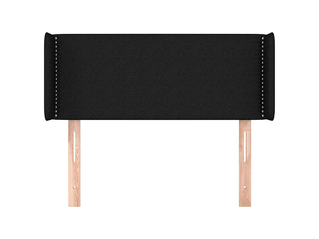 Cabecero de tela negro 93x16x78/88 cm ES19495