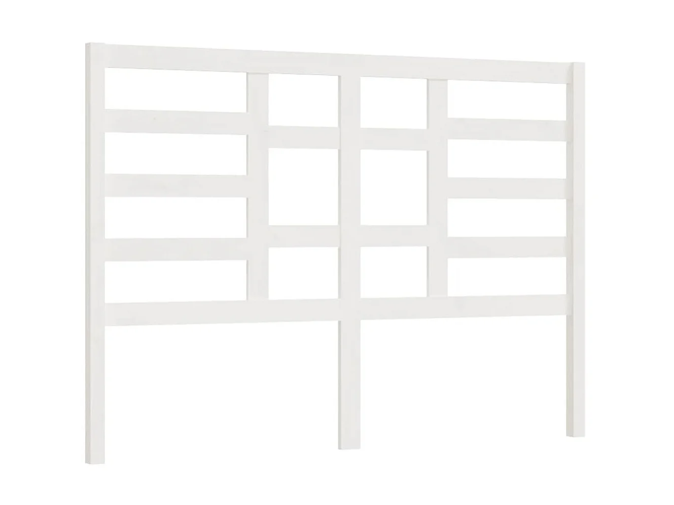 Tête de lit Blanc 126x4x104 cm Bois massif de pin POI29942 BonneVie Meuble