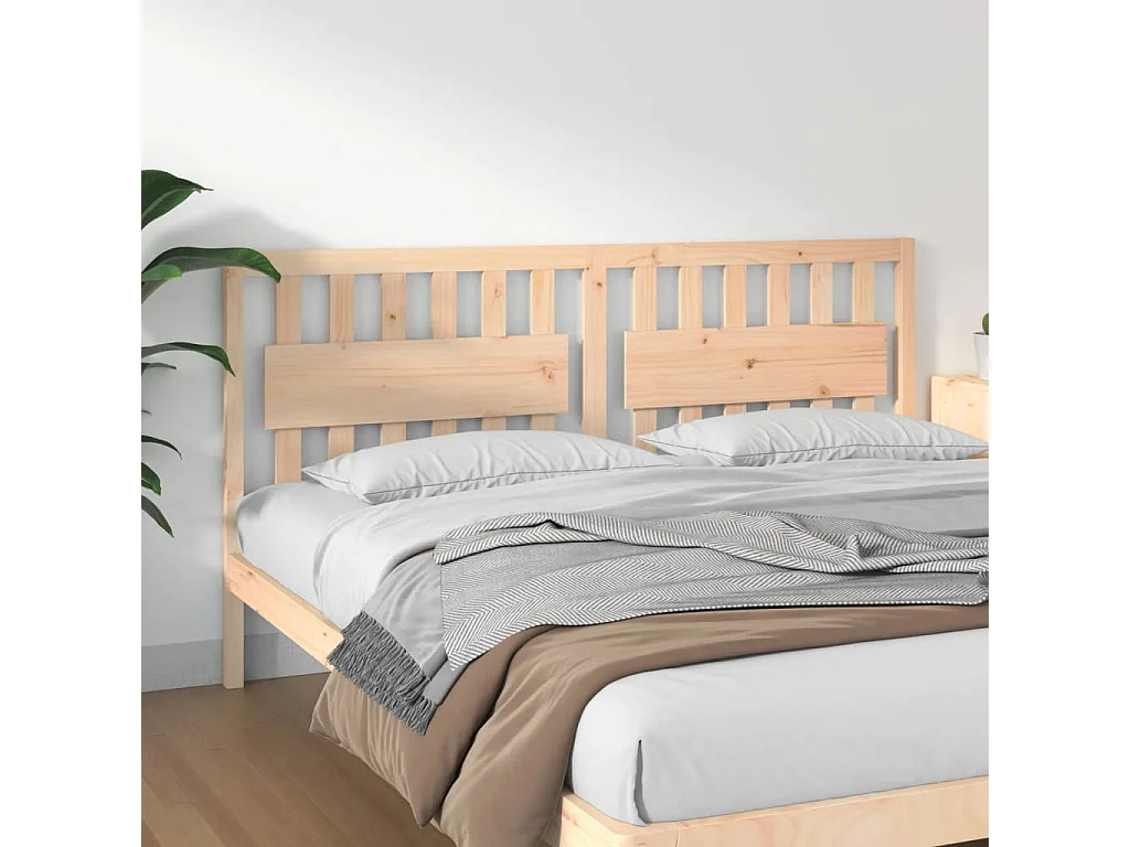 Tête de lit 185,5x4x100 cm Bois massif de pin POI65691 BonneVie Meuble