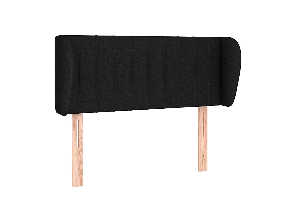 Tête de lit avec oreilles Noir 83x23x78/88 cm Tissu POI31832 BonneVie Meuble