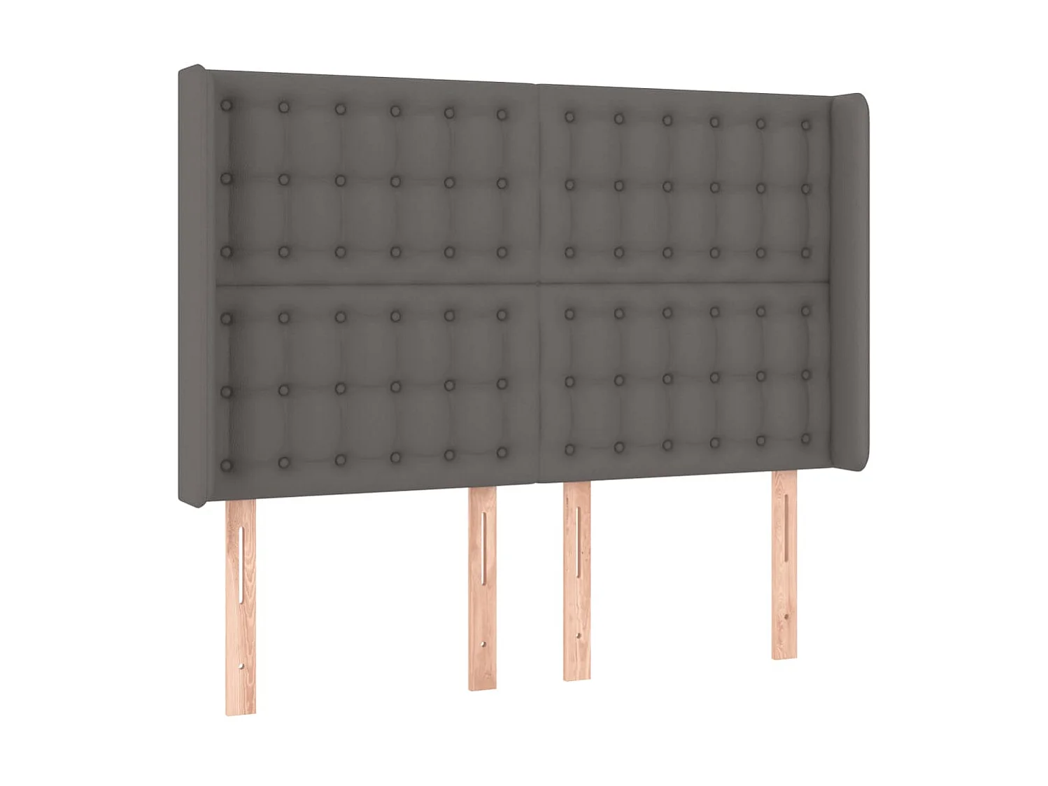 Testiera a LED Grigio 147x16x118/128cm in Similpelle CFW392047