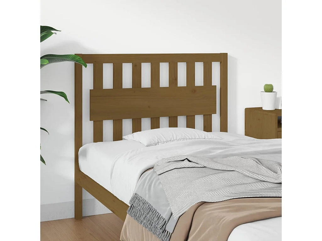 Testiera | Testata del letto per Letto ambra 105,5x4x100 cm Legno Massello di Pino