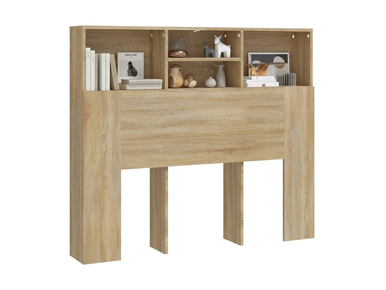 Armoire de tête de lit Chêne sonoma 120x19x103,5 cm POI53420 BonneVie Meuble