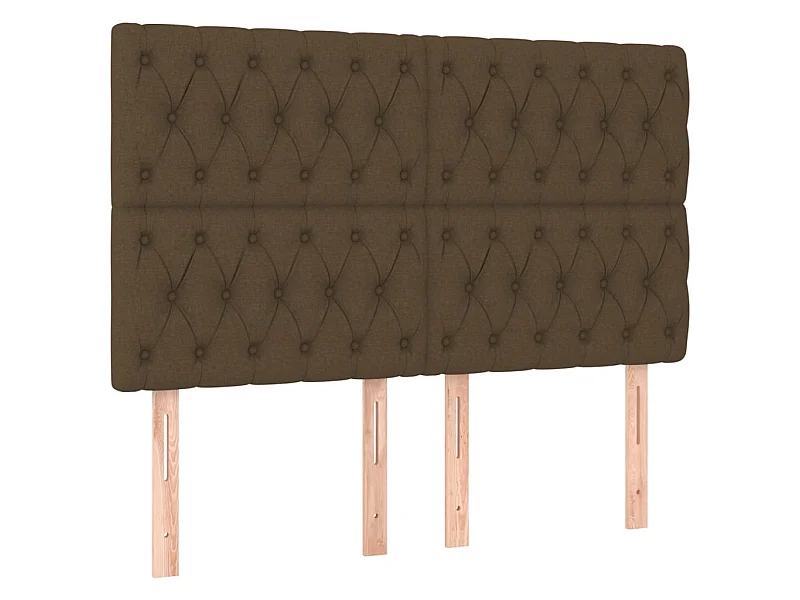 Kopfteil,Bettkopfteile 4 Stk. Dunkelbraun 72x7x78/88 cm Stoff -gkd170830