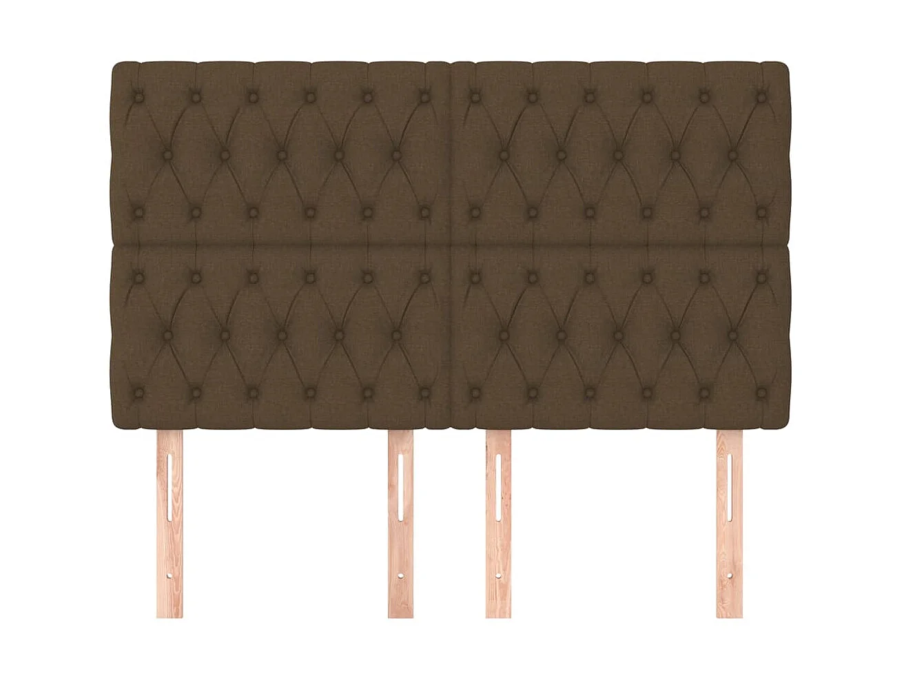 Kopfteil,Bettkopfteile 4 Stk. Dunkelbraun 72x7x78/88 cm Stoff -gkd170830