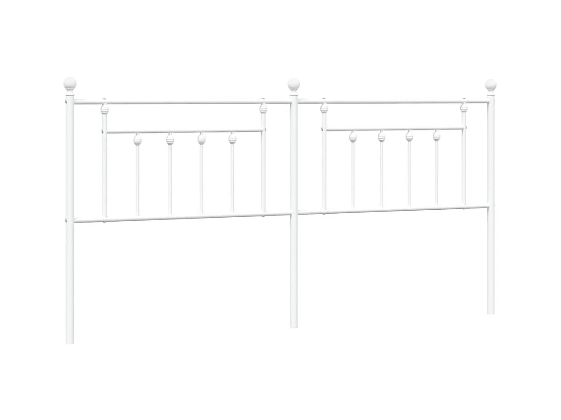 Tête de lit métal blanc 193 cm POI52791 BonneVie Meuble