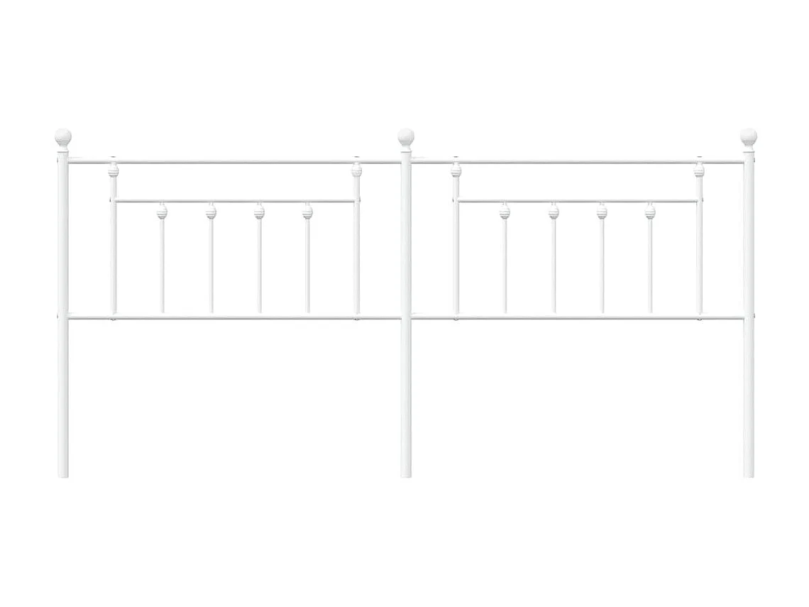 Tête de lit métal blanc 193 cm POI52791 BonneVie Meuble