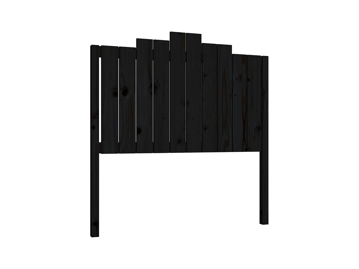 Tête de lit Noir 106x4x110 cm Bois massif de pin POI10187 BonneVie Meuble