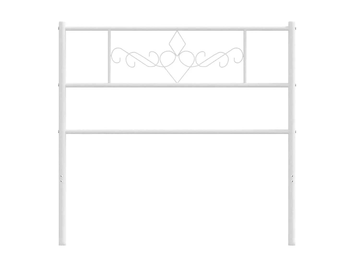 Tête de lit métal blanc 75 cm POI20412 BonneVie Meuble