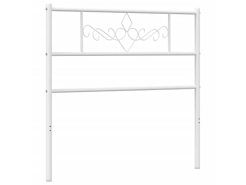 Tête de lit métal blanc 75 cm POI20412 BonneVie Meuble