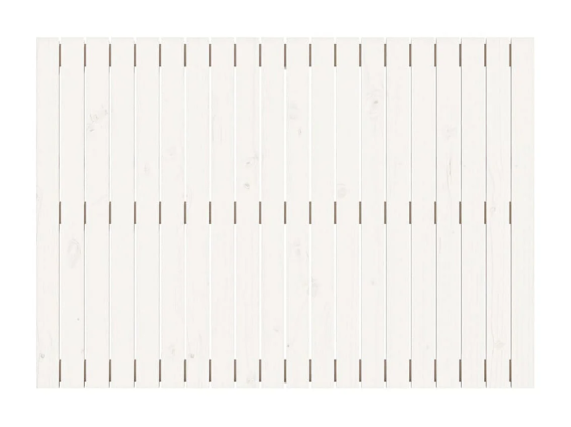 Tête de lit murale Blanc 127,5x3x90 cm Bois massif de pin POI84266 BonneVie Meuble