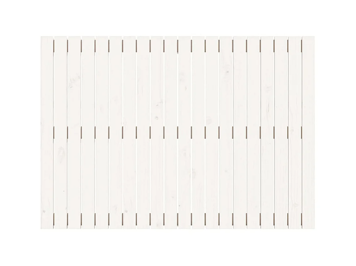 Tête de lit murale Blanc 127,5x3x90 cm Bois massif de pin POI84266 BonneVie Meuble