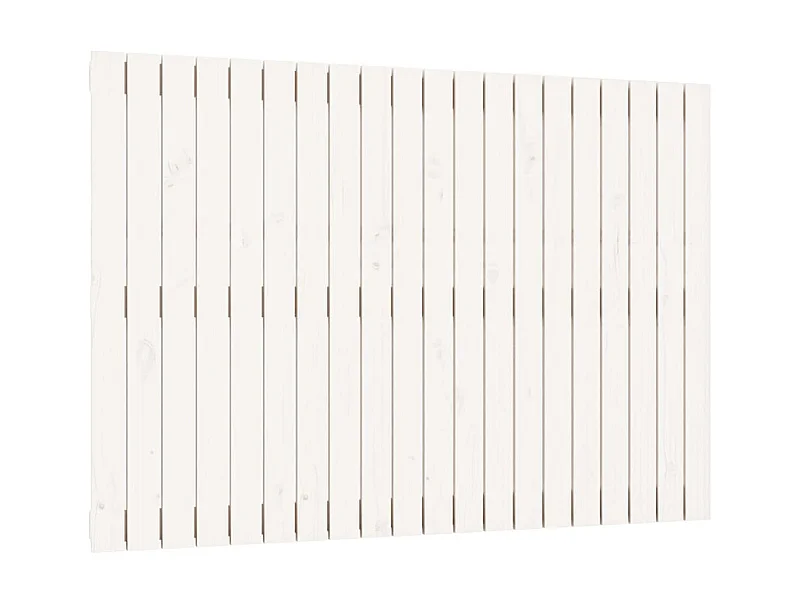 Testiera | Testata del letto da Parete Bianca 127,5x3x90 cm Legno Massello di Pino