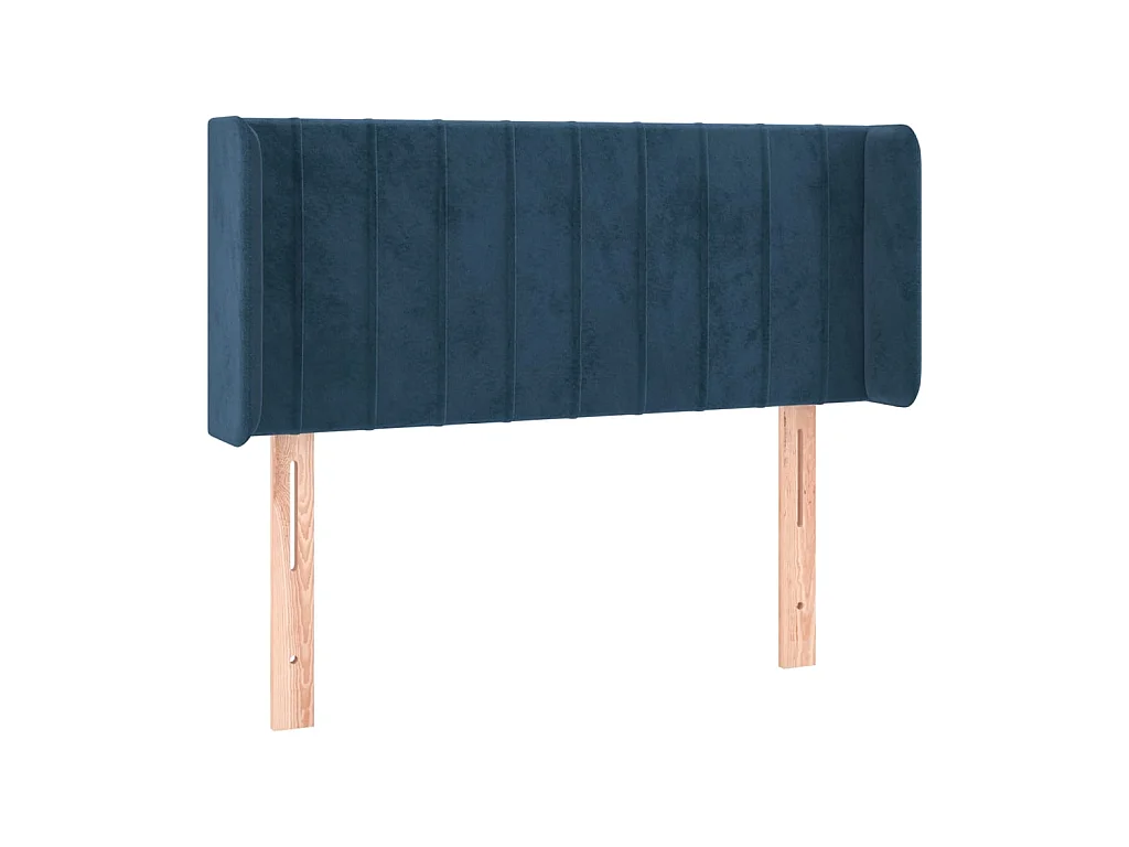 Testiera | Testata del letto ad Orecchio Blu Scuro 103x16x78/88 cm in Velluto