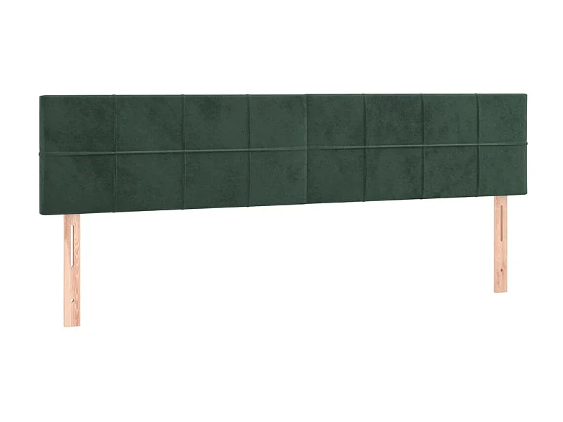 2 Pz Testiere Verde Scuro 100x5x78/88 cm in Velluto CFW236999