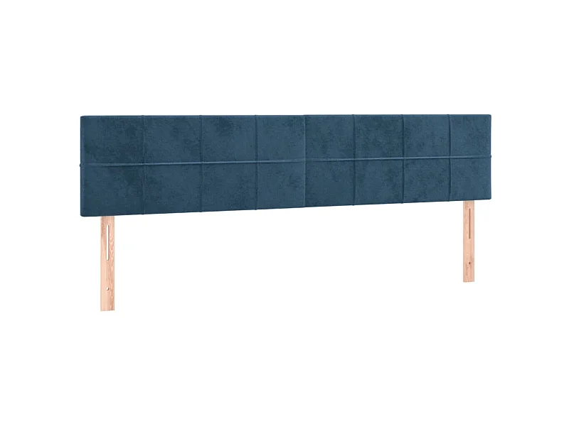 2er-set-Kopfteil,Bettkopfteile Dunkelblau 80x5x78/88 cm Samt -gkd653150