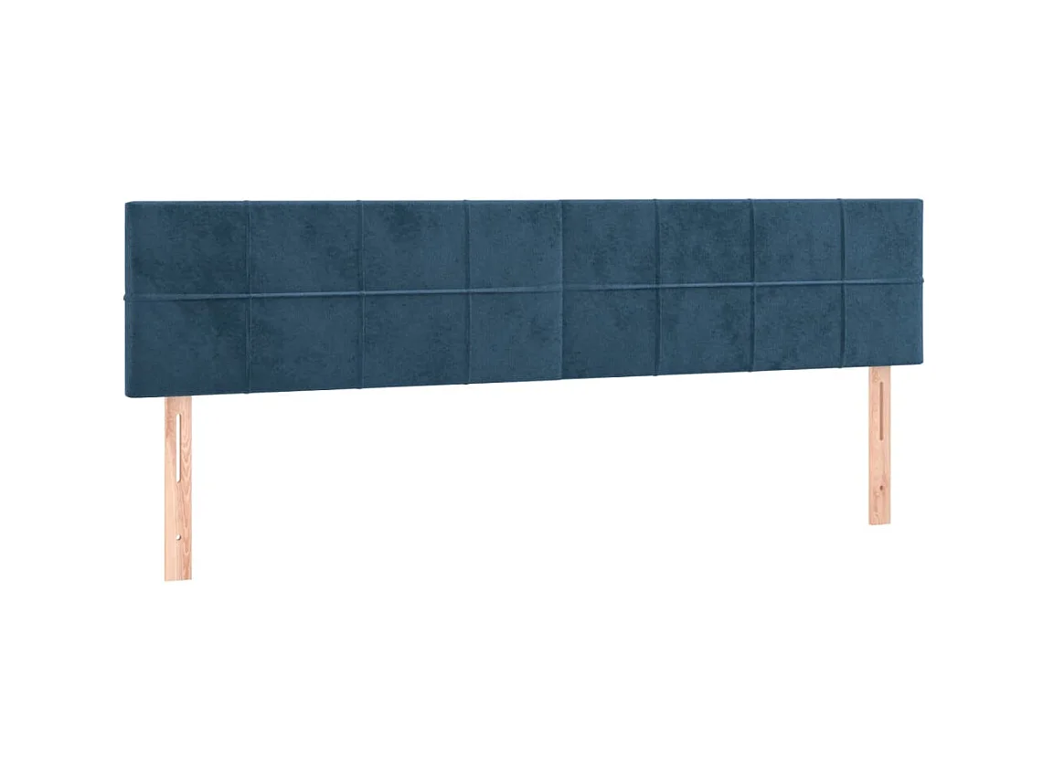 Testiere | Testate del letto 2 pz Blu Scuro 80x5x78/88 cm in Velluto