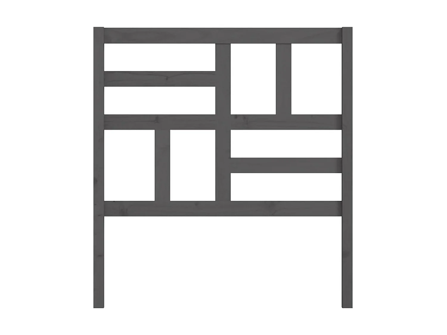 Cabecero de cama madera maciza de pino gris 81x4x104 cm ES21915