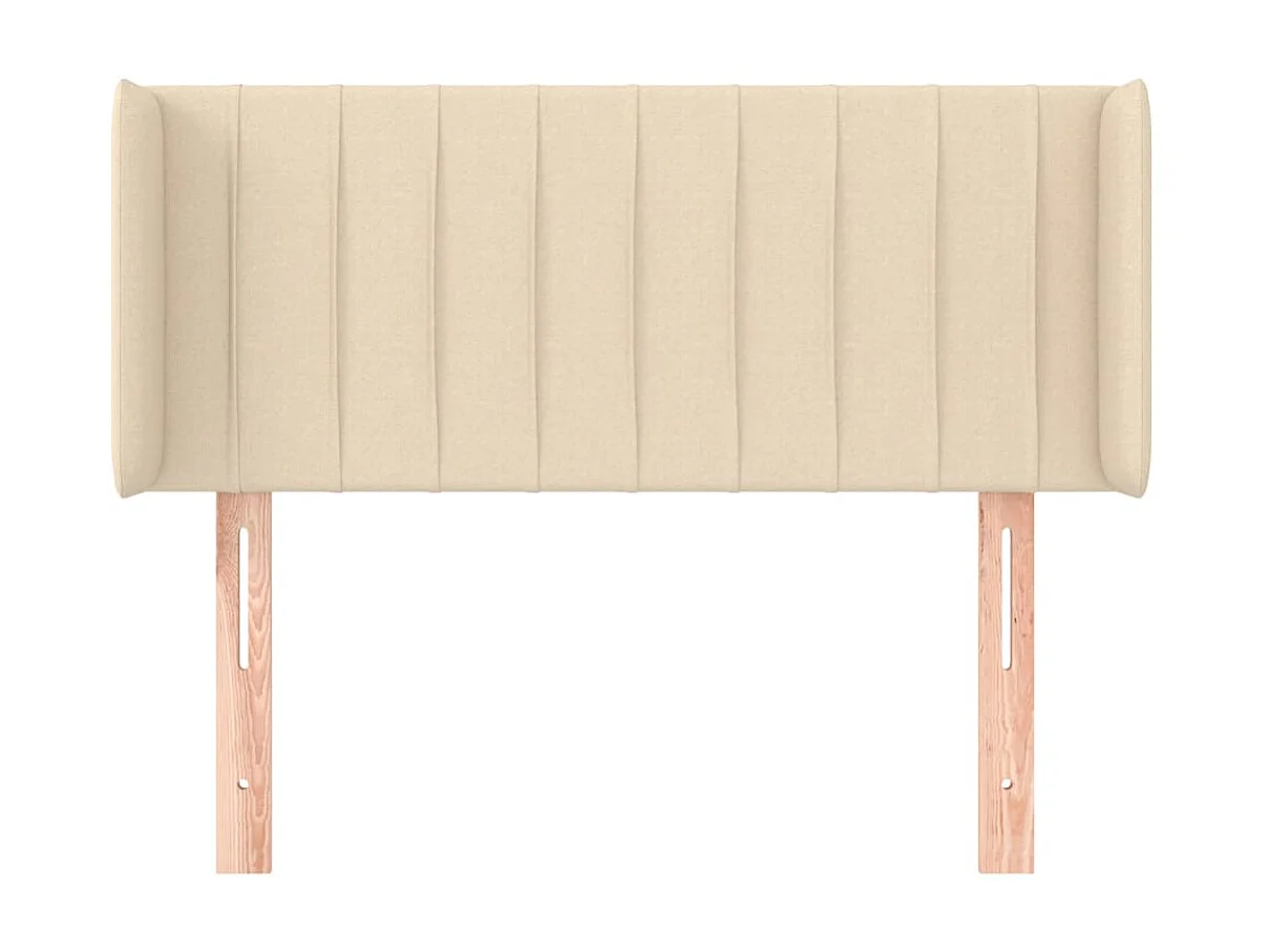 Hoofdbord met randen 103x16x78/88 cm stof crèmekleurig NL857101
