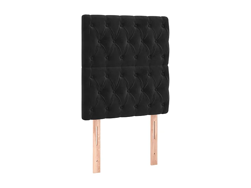 Têtes de lit 2 pcs Noir 80x7x78/88 cm Velours POI27556 BonneVie Meuble