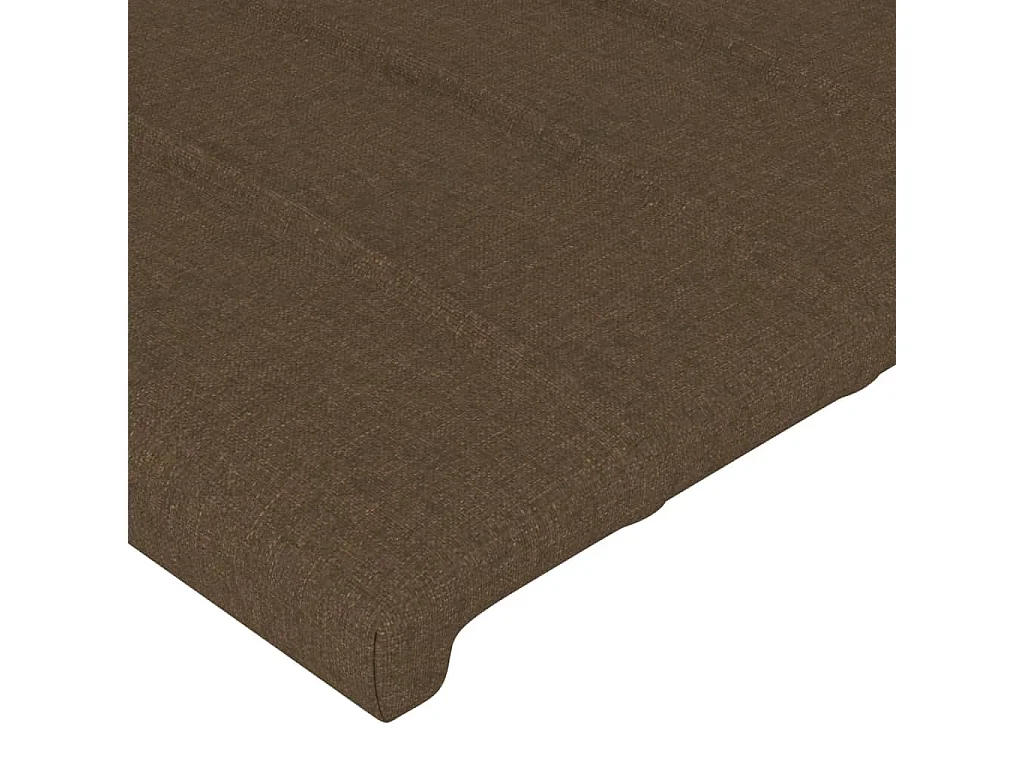Tête de lit à LED Marron foncé 200x5x78/88 cm Tissu POI38354 BonneVie Meuble