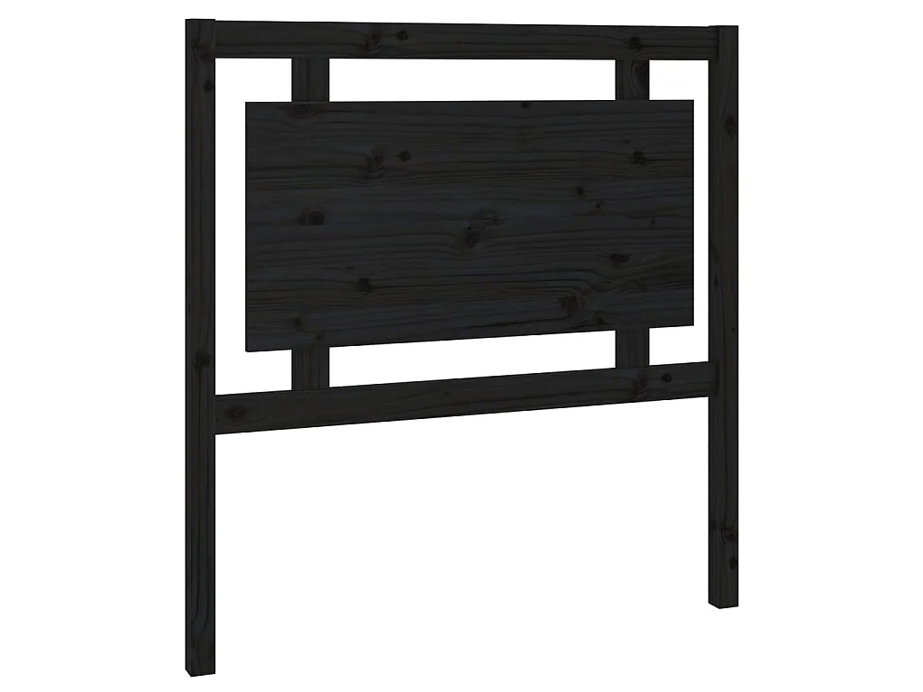 Cabeceira de cama 95,5x4x100 cm pinho maciço preto PT459152