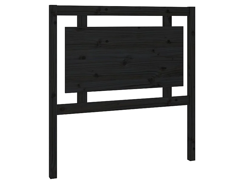 Cabeceira de cama 95,5x4x100 cm pinho maciço preto PT459152