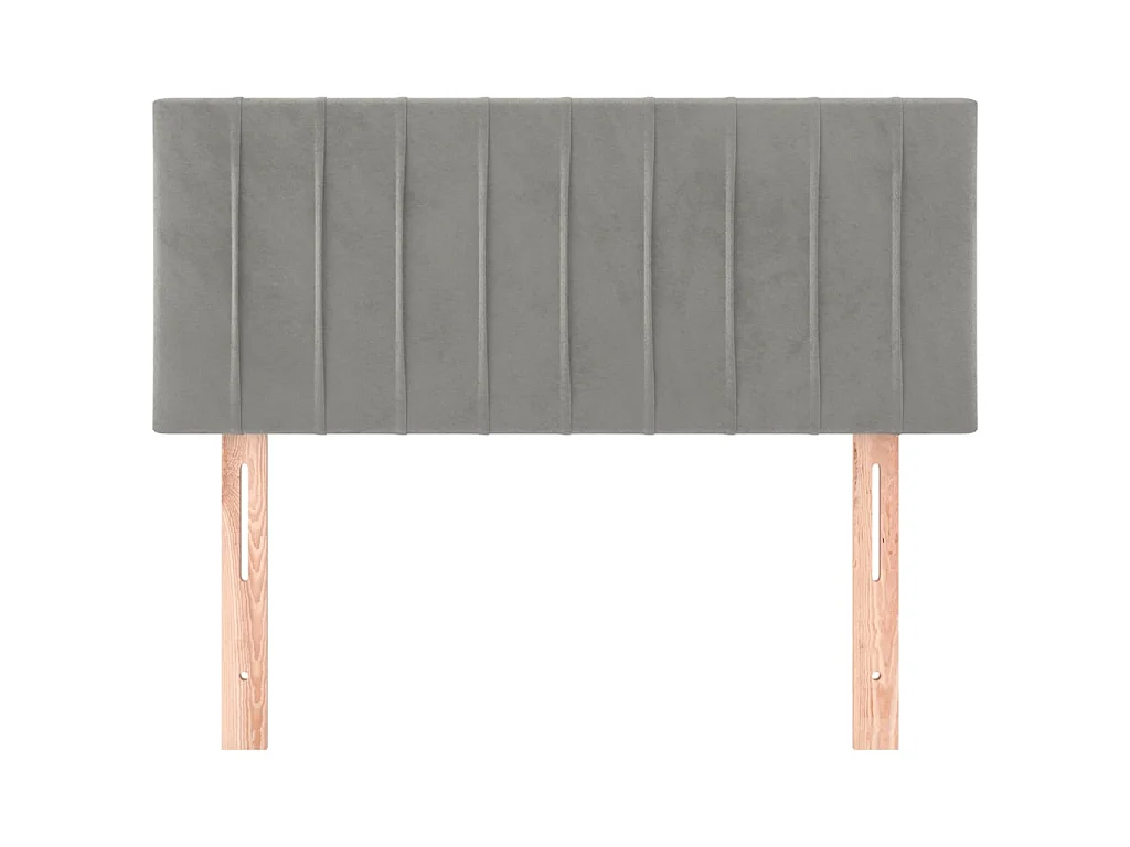 Kopfteil,Bettkopfteil Hellgrau 90x5x78/88 cm Samt -gkd434385