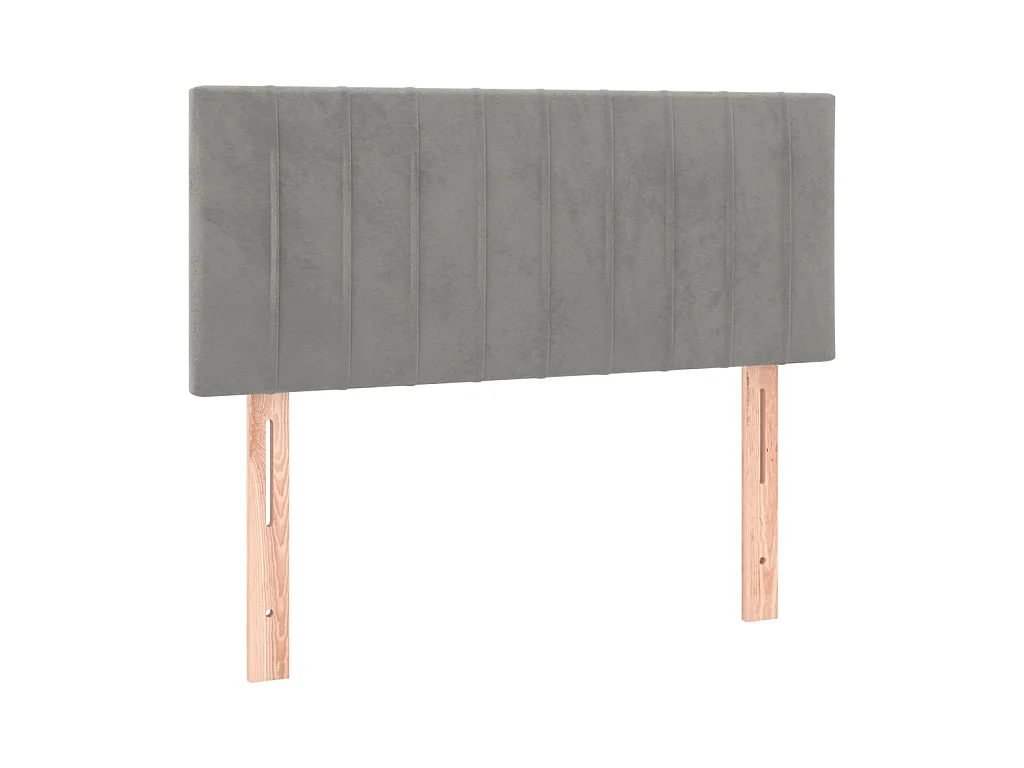 Tête de lit Gris clair 90x5x78/88 cm Velours POI97068 BonneVie Meuble