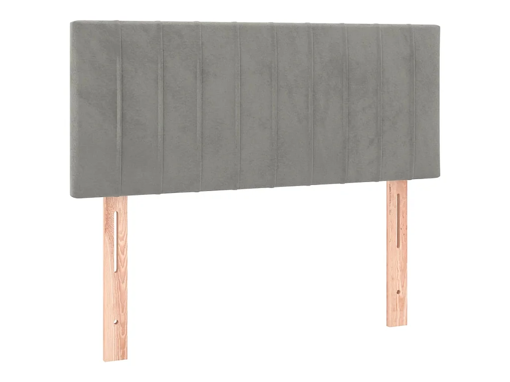 Tête de lit Gris clair 90x5x78/88 cm Velours POI97068 BonneVie Meuble