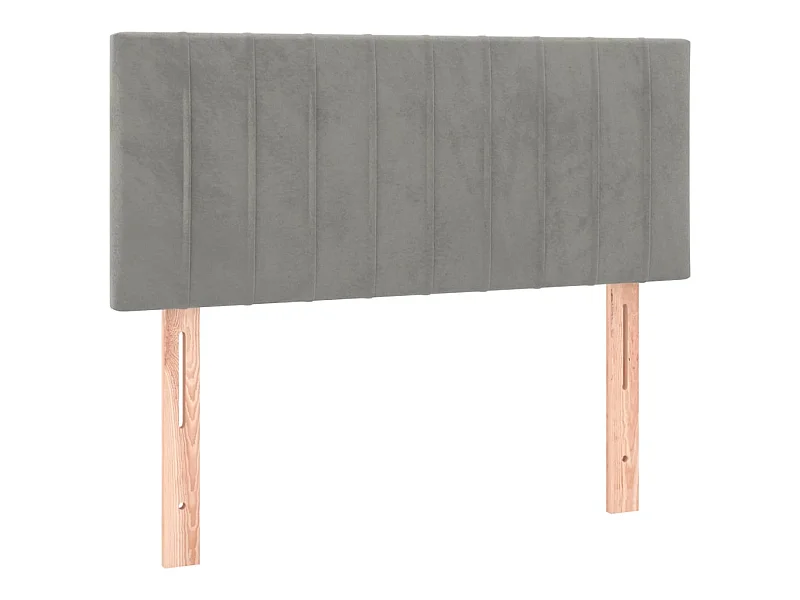 Tête de lit Gris clair 90x5x78/88 cm Velours POI97068 BonneVie Meuble