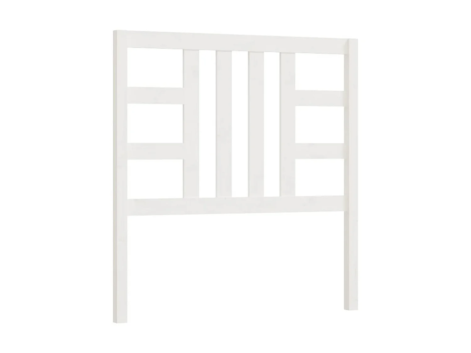 Hoofdbord 106x4x100 cm massief grenenhout wit NL995752