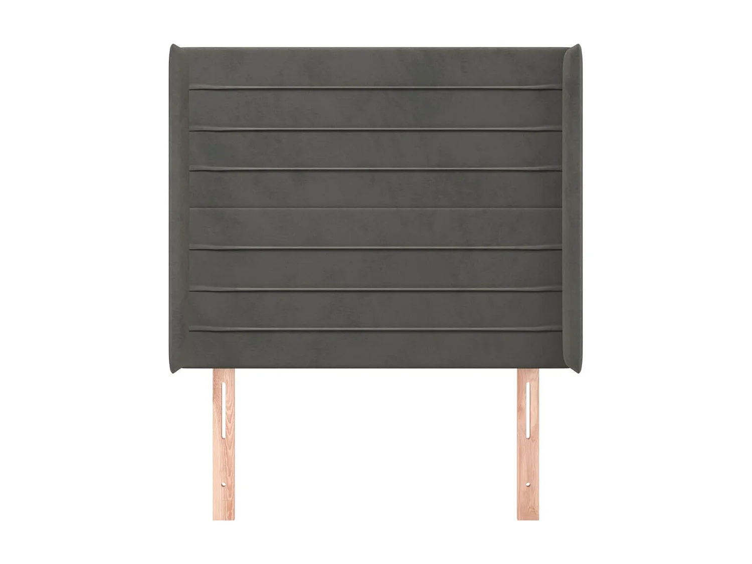 Tête de lit avec oreilles Gris foncé 103x16x118/128 cm Velours POI39915 BonneVie Meuble