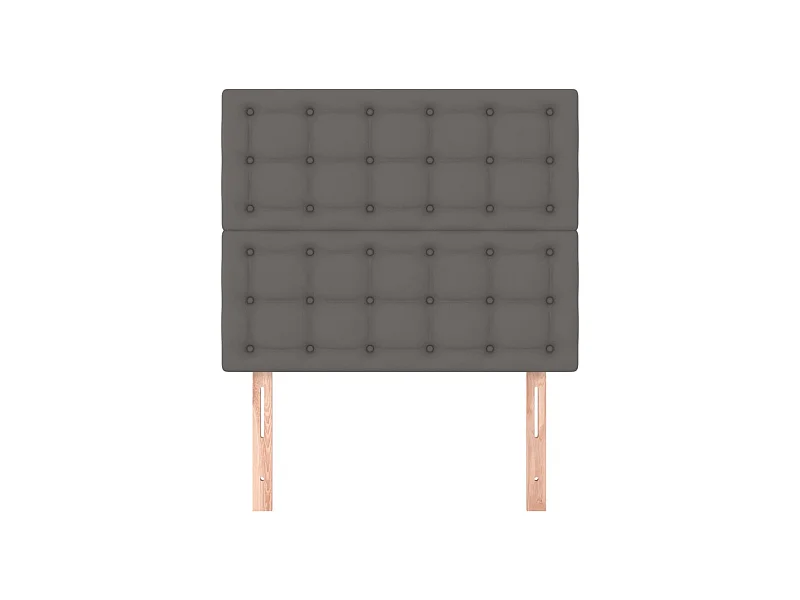 2er-set-Kopfteil,Bettkopfteile Grau 100x5x78/88 cm Kunstleder -gkd177761